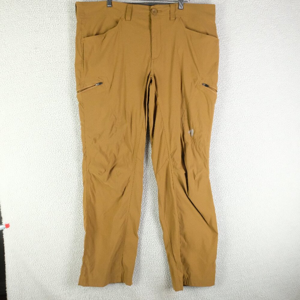 Eddie Buaer First Accent Pants Mens 38X32 Brown Hiking Nylon Lightweight Pockets